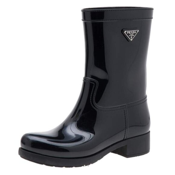 Prada back rubber rain boots 35 - Picture 1 of 4
